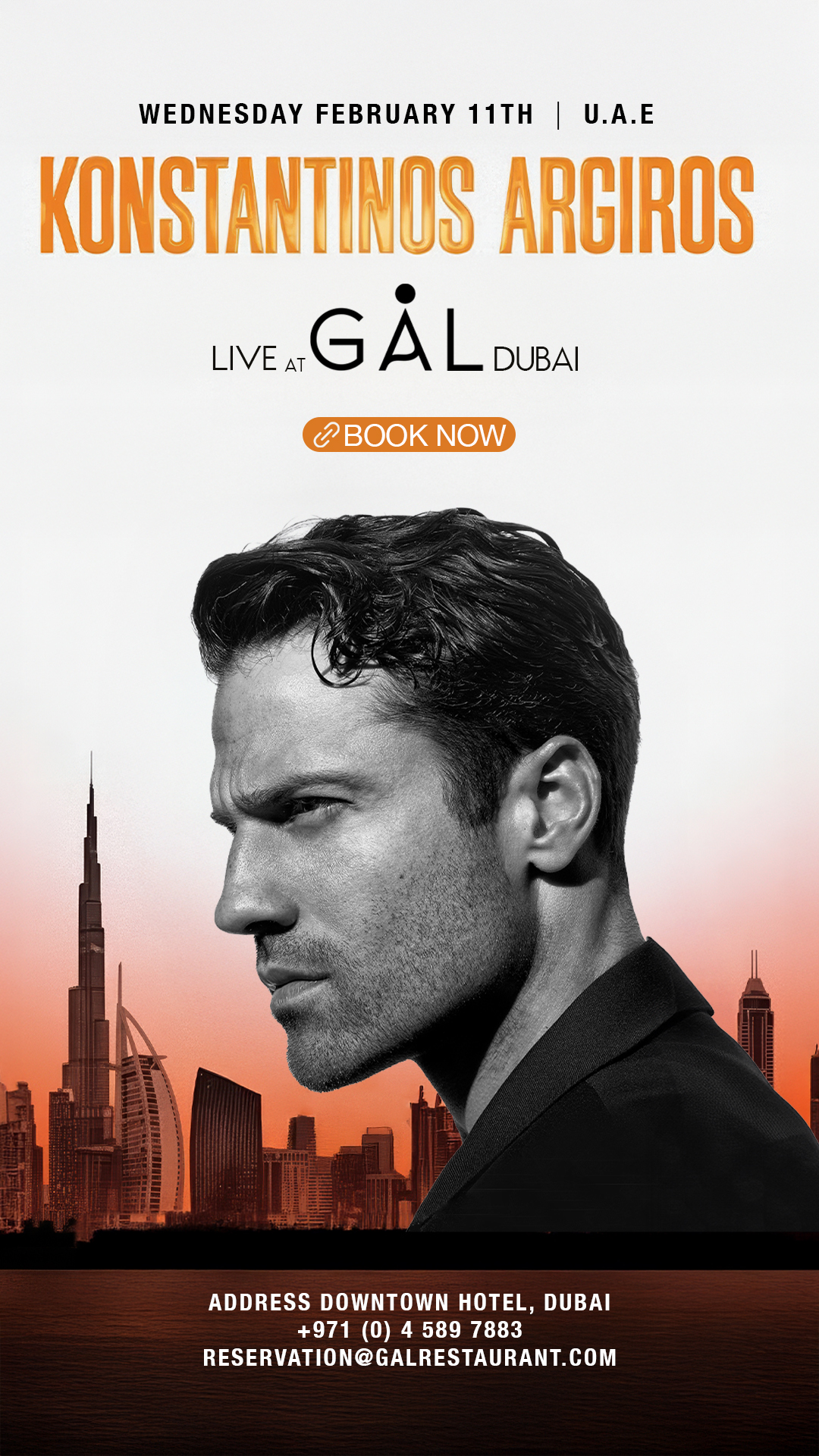 Konstantinos Argiros - Live at GÀL Dubai - Wednesday February 11th